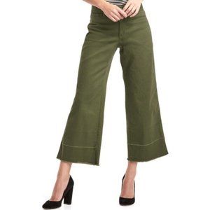 Gap Wide Leg Cropped Green Pant- High Rise